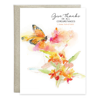 With Scripture Blank Thank You Greeting Card - Monarch