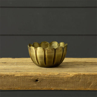 Scalloped Brass Mini Bowl