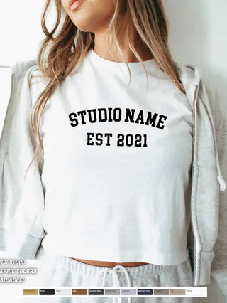 Custom Logo or Design Athletic Wear Flowy Crop Top (Min 3)