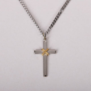 Necklace Cross Sterling 24"