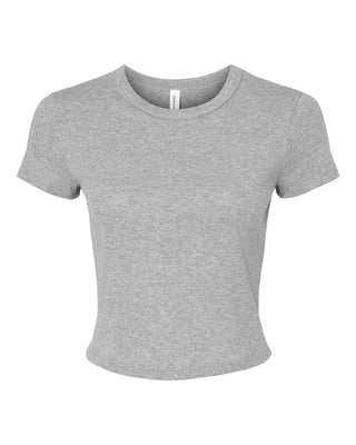 Custom Branded Logo Women's Micro Rib Short Sleeve Baby Tee (MIN. 3)