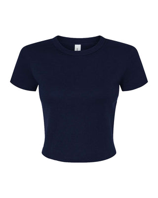 Custom Branded Logo Women's Micro Rib Short Sleeve Baby Tee (MIN. 3)