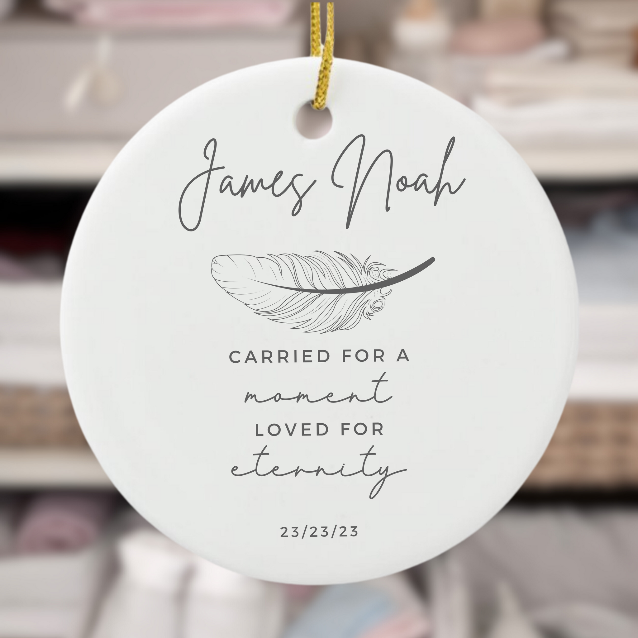 Personalized baby best sale loss ornament