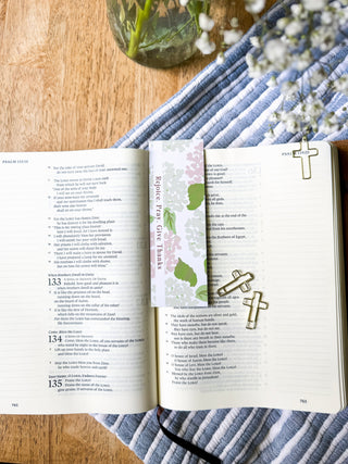 Cross Paper-Clip Set Rejoice, Pray, Give Thanks