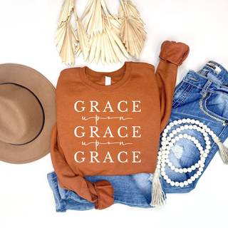 Grace Upon Grace Upon Grace Crewneck Sweatshirt