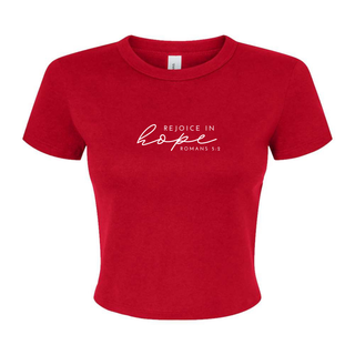 Rejoice in Hope Micro Rib Baby Tee - May 2026 Collection