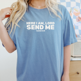 Here I Am Lord Send Me Christian Graphic T-Shirt