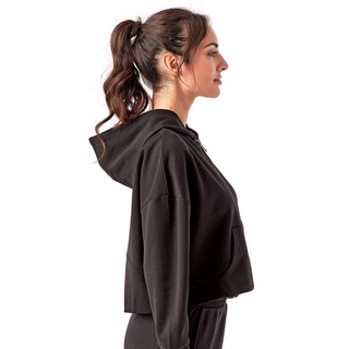 Custom Branded Logo Half Zip Cropped Hoodie With Thumbhole (MIN. 3)