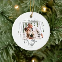 Our First Christmas Newlywed Custom Ornament