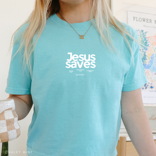 Jesus Saves Salvation Christian Crewneck T-Shirt Apparel