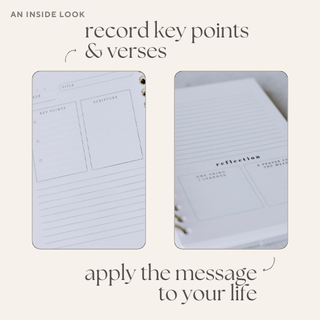 Church Notes Journal – Extended Edition (More Space Per Sermon)