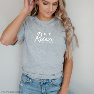 He Is Risen Matthew 28:6 Soft Christian Easter T-Shirt