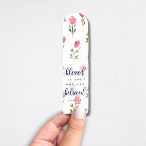 Blessed Is She Who Has Believed Luke 1:45 Metal Christian Bookmark