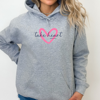 Take Heart Cozy Christian Valentines Hoodie