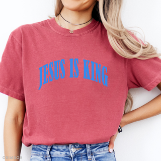 Jesus is King Bright Colors Christian Crewneck T-Shirt Apparel