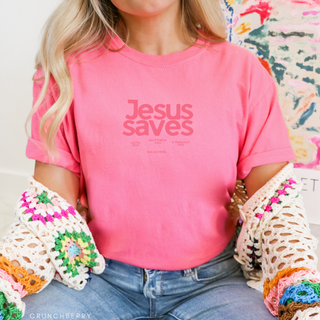 Jesus Saves Salvation Christian Crewneck T-Shirt Apparel