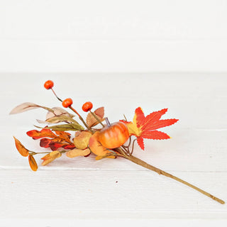 530216- 15in Pick-Fall Mix Maple Leaves w. Podka Pumpkin-