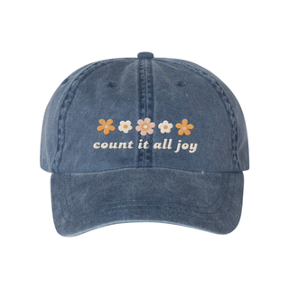 Count It All Joy Embroidered Baseball Cap, Christian Hat,