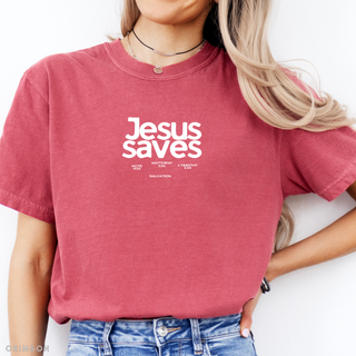 Jesus Saves Salvation Christian Crewneck T-Shirt Apparel