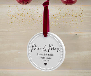 LCP Christmas Ornament Mr Mrs Life With Love