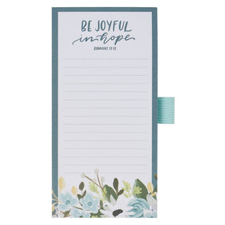 Magnetic Shopping List w/pen Be Joyful in Hope Rom 12:12
