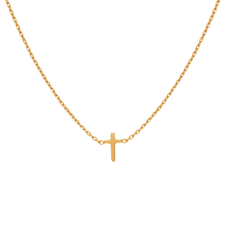 "Saved By Grace" Dainty Cross Necklace