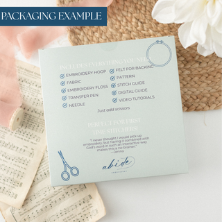 “Christ Will Hold Me Fast” Embroidery Kit