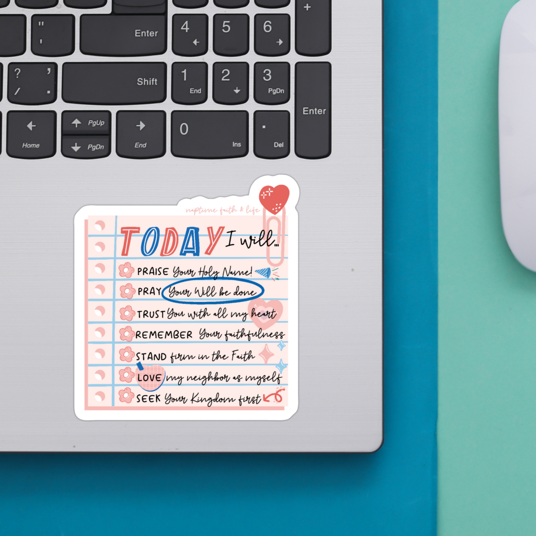 The Christian To Do List sticker | Christian stickers | Faith stickers