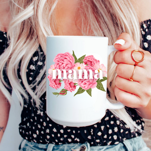 Mama Peony Mother's Day 15 oz. Ceramic Coffee Mug