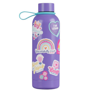 Water Bottle SS Stickers Purple Wonderfully Made Ps. 139:14