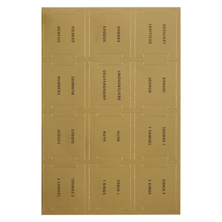 Bible Indexing Tabs Gold Foil w/Black Print