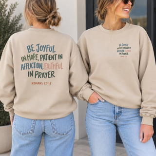 Romans 12:12 October 2026 Sweatshirt of the Month (Front and Back)
