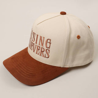 RAISING BELIEVERS Suede Two-Tone Trucker Hat