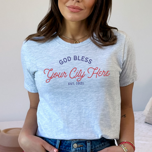 God Bless Your Custom City Hometown T-Shirt