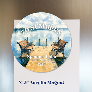 70 Summers Family Reunion Acrylic Fridge Magnet