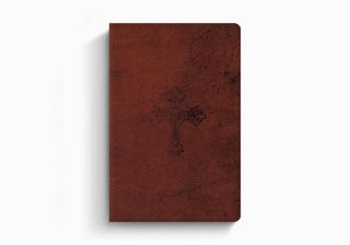 ESV Compact Bible, TruTone®, Walnut, Weathered Cross Design