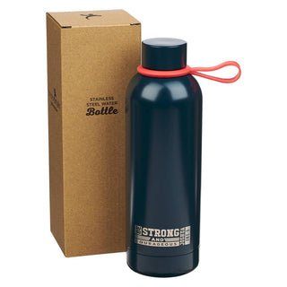 Water Bottle Stainless Steel with Stickers Navy Strong and Courageous Josh 1:9