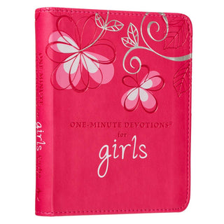 The One-Minute Devotions for Girls Pink Faux Leather Devotio