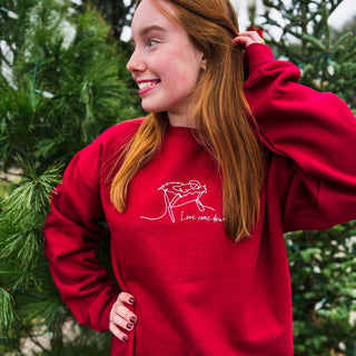 Love Came Down Christmas Manger Cozy Crewneck Sweatshirt