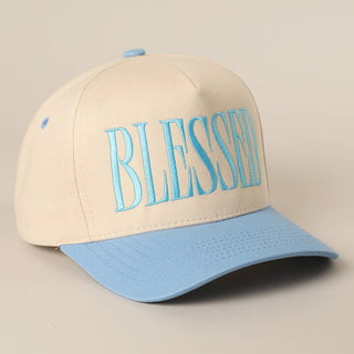 BLESSED Lettering Embroidery Baseball Cap
