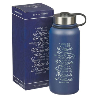 Water Bottle SS Blue I Know the Plans Jer. 29:11