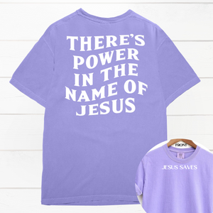 Jesus Saves Comfort Colors Heavyweight Christian T-Shirt