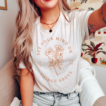 Set Your Mind On Things Above Fall Graphic Tee in Rust