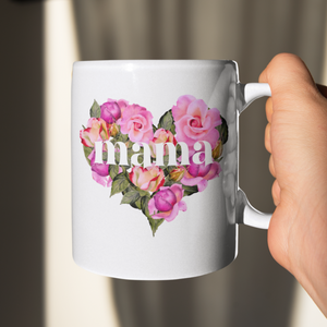 Mama Floral Heart 15oz Ceramic Mother's Day Mug