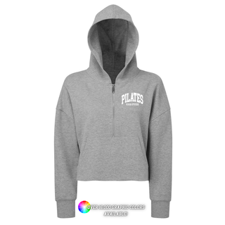 Custom Branded Logo Half Zip Cropped Hoodie With Thumbhole (MIN. 3)