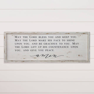 White Chippy Sign - May the Lord Bless You (PC)