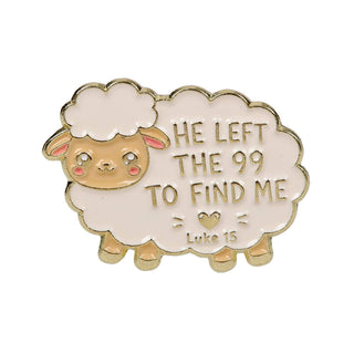 Sheep Pin Enamel Luke 15 Left the 99