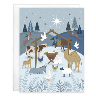 Scripture Christmas Card - Animal Natvity