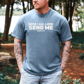 Here I Am Lord Send Me Christian Graphic T-Shirt