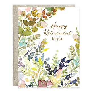 Retirement Greeting Card - Leaves and Foliage